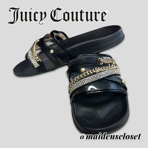 NWOT Juicy Couture Swarovski Dazzling Sandal Slides